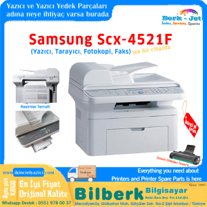 Samsung SCX4521 - Çok fonksiyonlu (Yazıcı, Tarayıcı, Fotokopi, Faks) Toneri Dolabilen SCX-4521 Laser Printer